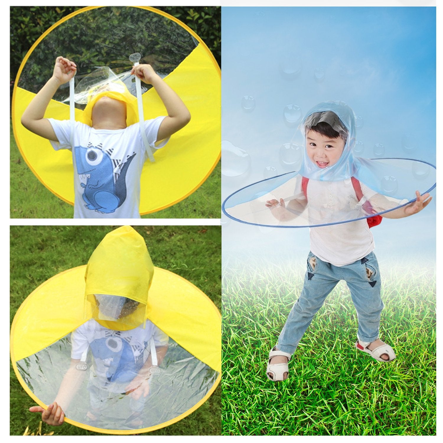 1434 Rain Hats for Kids Umbrella for Hands free Rain Protection Waterproof Rainy Caps (Multicolor) - SkyShopy 1434 Rain Hats for Kids Umbrella for Hands free Rain Protection Waterproof Rainy Caps (Multicolor) - SkyShopy